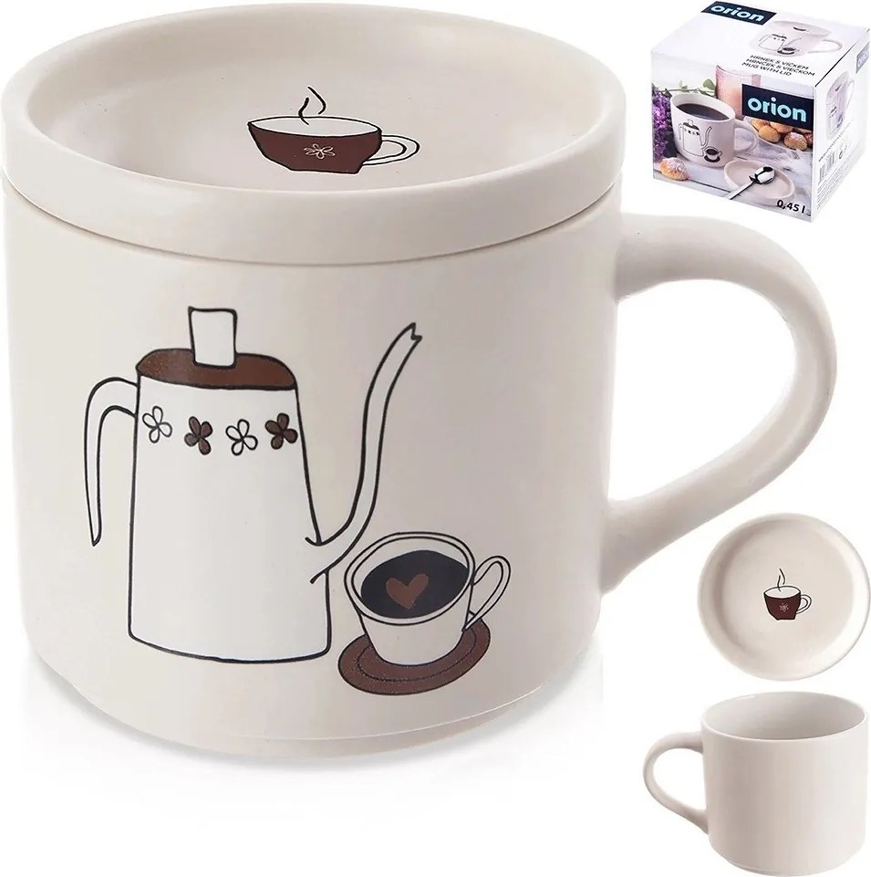 Gyógynövény teásbögre Orion 420 ml Porcelán Fedéllel Stílusos