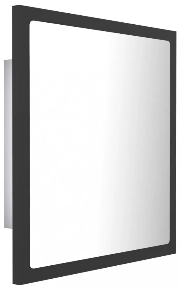 szürke akril LED-es fürdőszobai tükör 40 x 8,5 x 37 cm