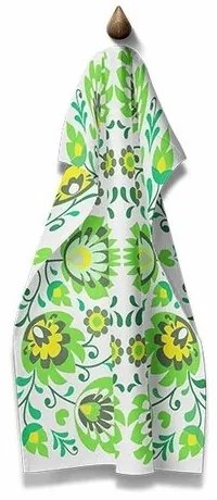 Domarex Folk konyhai törlőruha, zöld, 45 x 70 cm