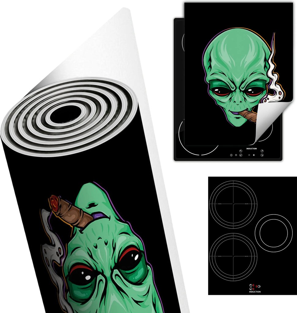 Tűzhelyvédő Szőnyeg Asztali Dekoráció 40x52 fekete Ufo