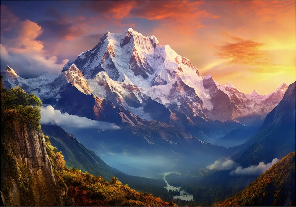 Vinil Tapéta Flizelin Kék Hegyek Ég Tájkép Természet 416x254