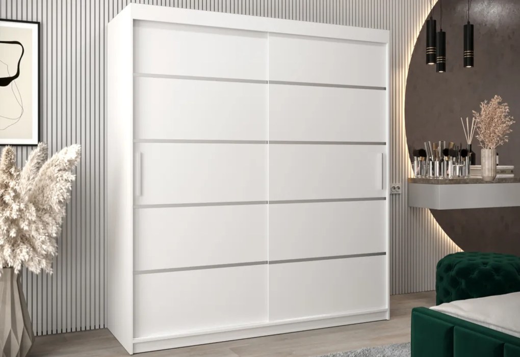 VETORA 1 120 tolóajtós szekrény, 120x200x62, fekete