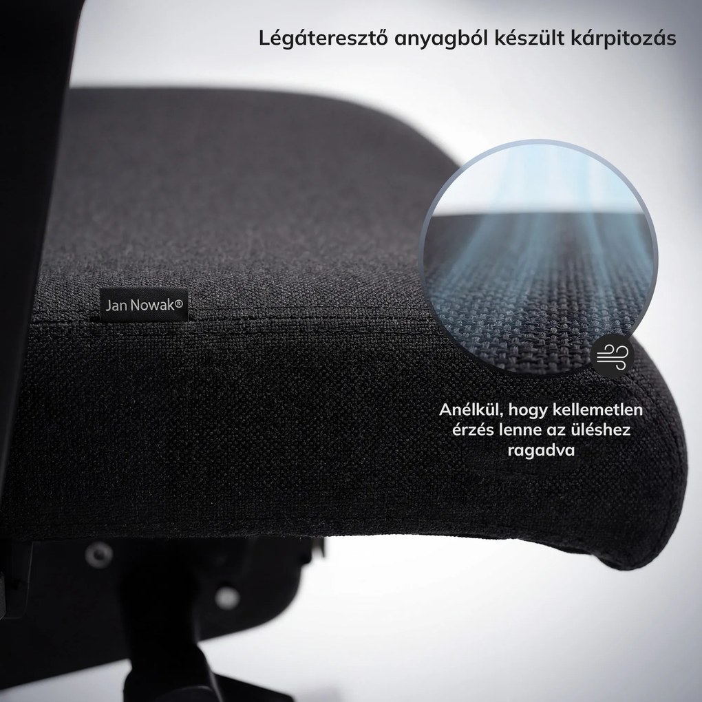 Ergonómikus, forgó irodai szék, fekete: VECTOR