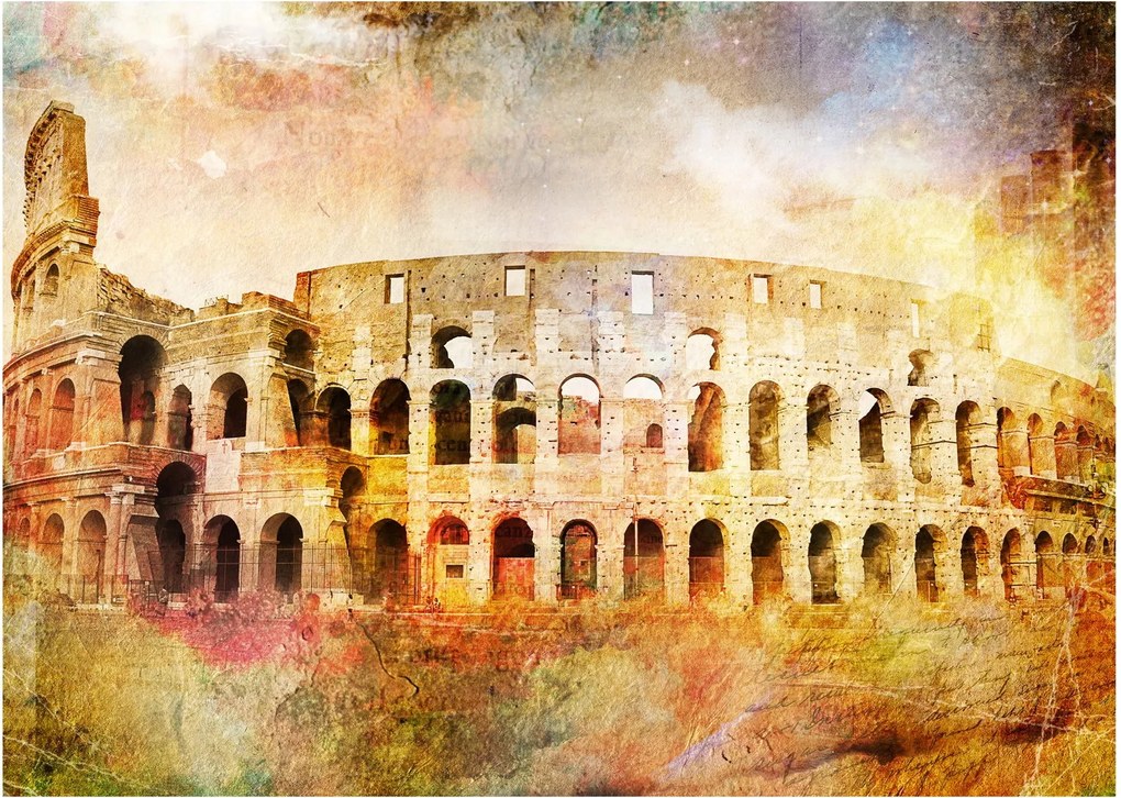 Kép - Digitális festészet, Colosseum, Róma, Olaszország (üvegen) (70x50 cm)