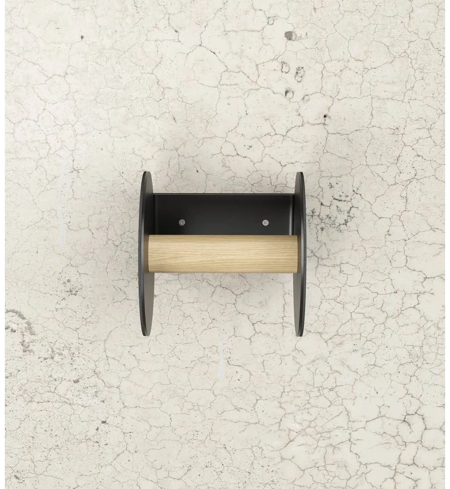 Fekete fali WC-papír tartó Nupo – LIND DNA