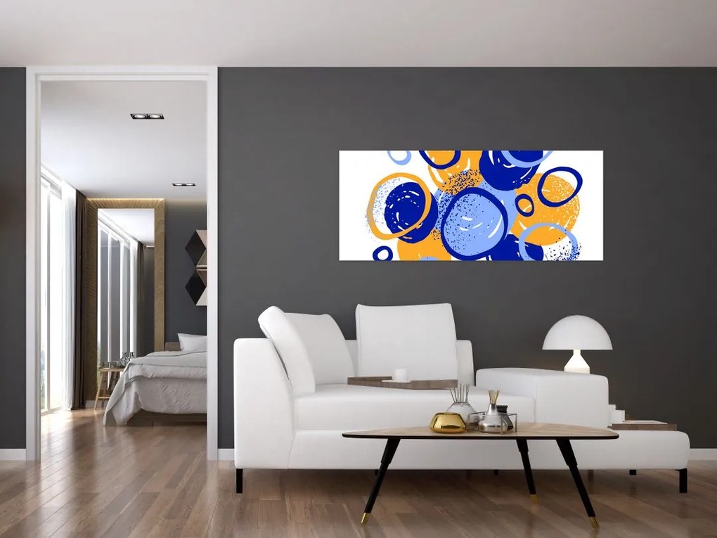 Kép - Világos motívum körökkel (120x50 cm)