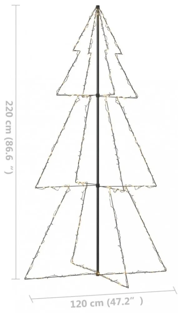 300 LED-es beltéri/kültéri kúp alakú karácsonyfa 120 x 220 cm