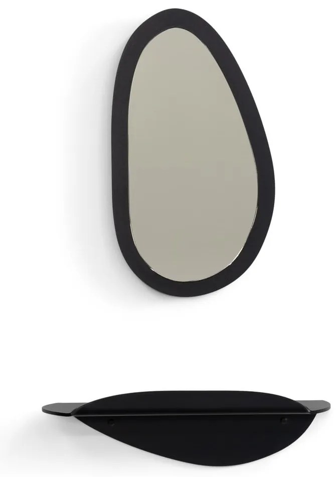 Fekete fém fali polc 34 cm Pipa – Spinder Design