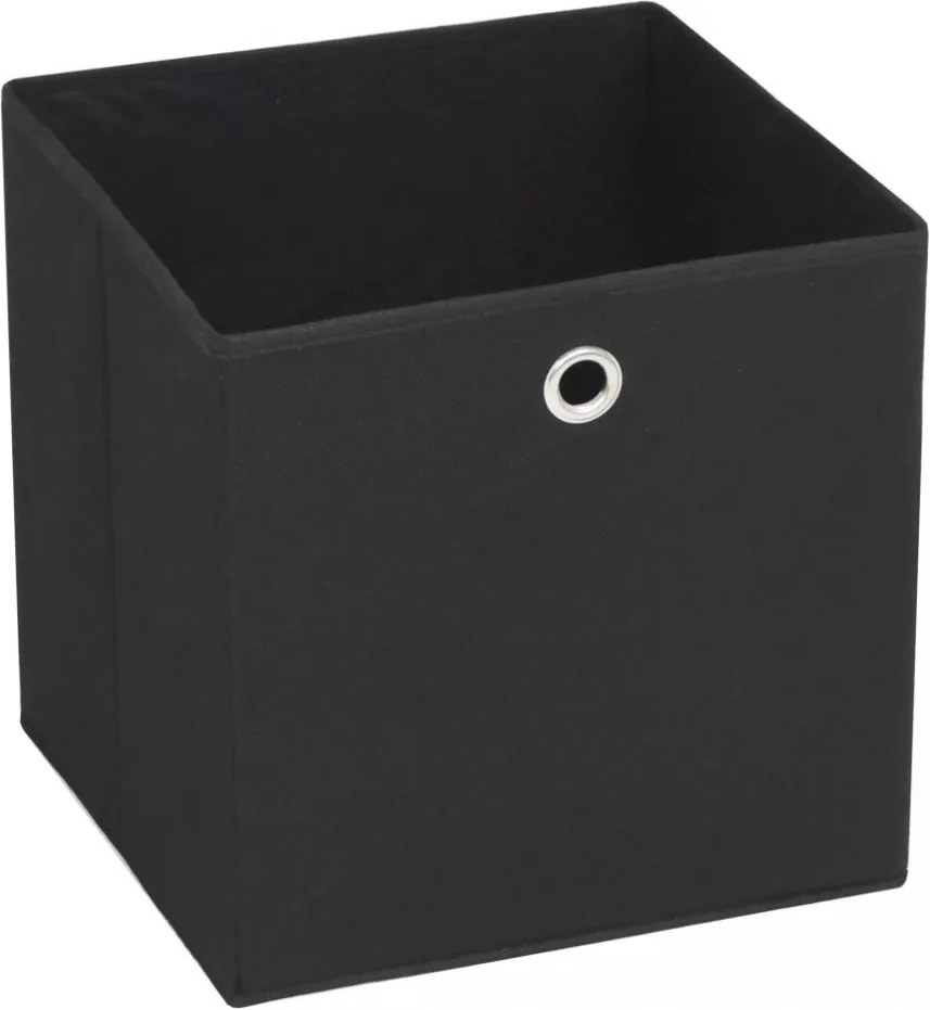4 db fekete, nem szőtt tárolódoboz 32 x 32 x 32 cm