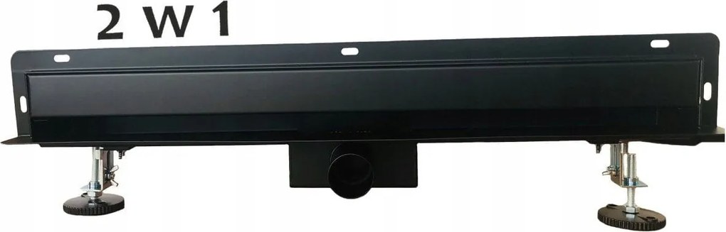 A4H Fali Lineáris Lefolyó Fekete 70 cm 2 az 1-ben- 54 mm-es zuhanytálca