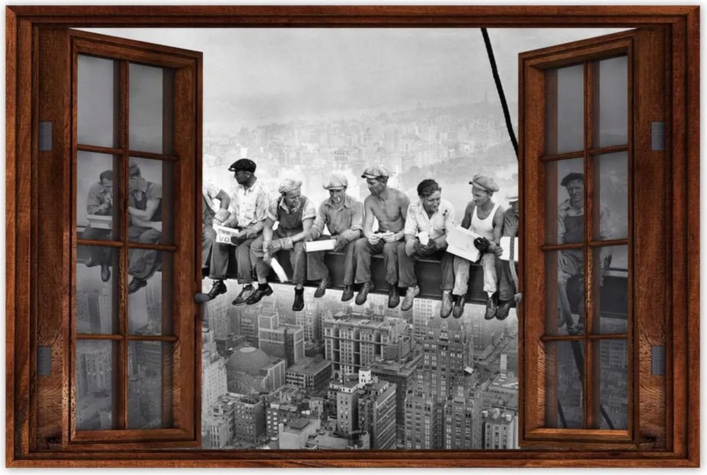 Poszterek 60x40 Munkások a gerendán Ebéd