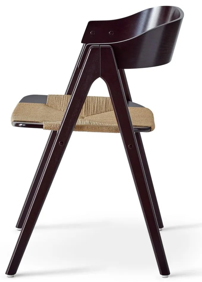 Mette fekete bükkfa étkezőszék rattan ülőfelülettel - Findahl by Hammel