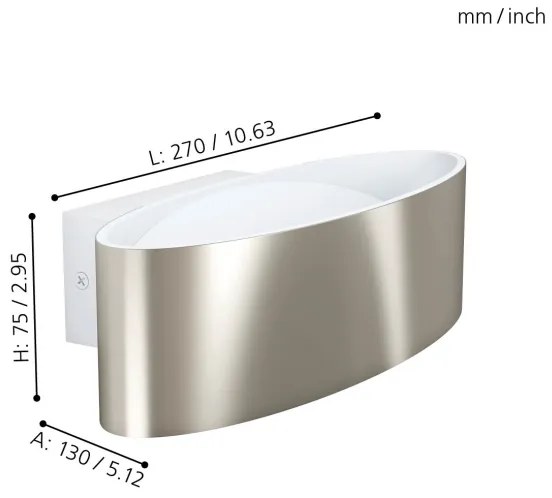 Eglo 98543 - LED Fali lámpa MACCACARI LED/10W/230V