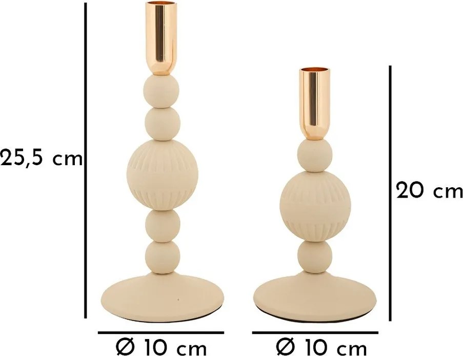 Fém gyertyatartó készlet 2 db-os Aster – Mauro Ferretti