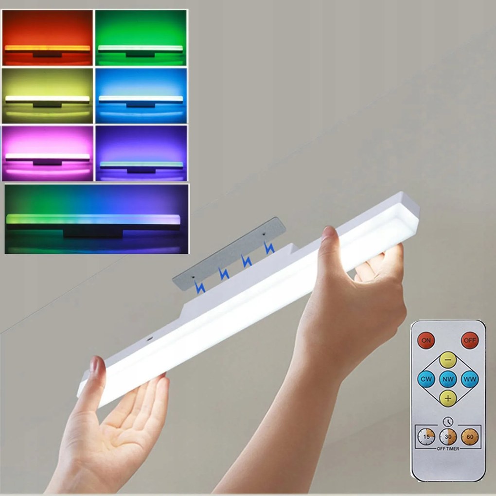 Led fali lámpa Sötétített Vezeték Nélküli Rgb fali lámpa