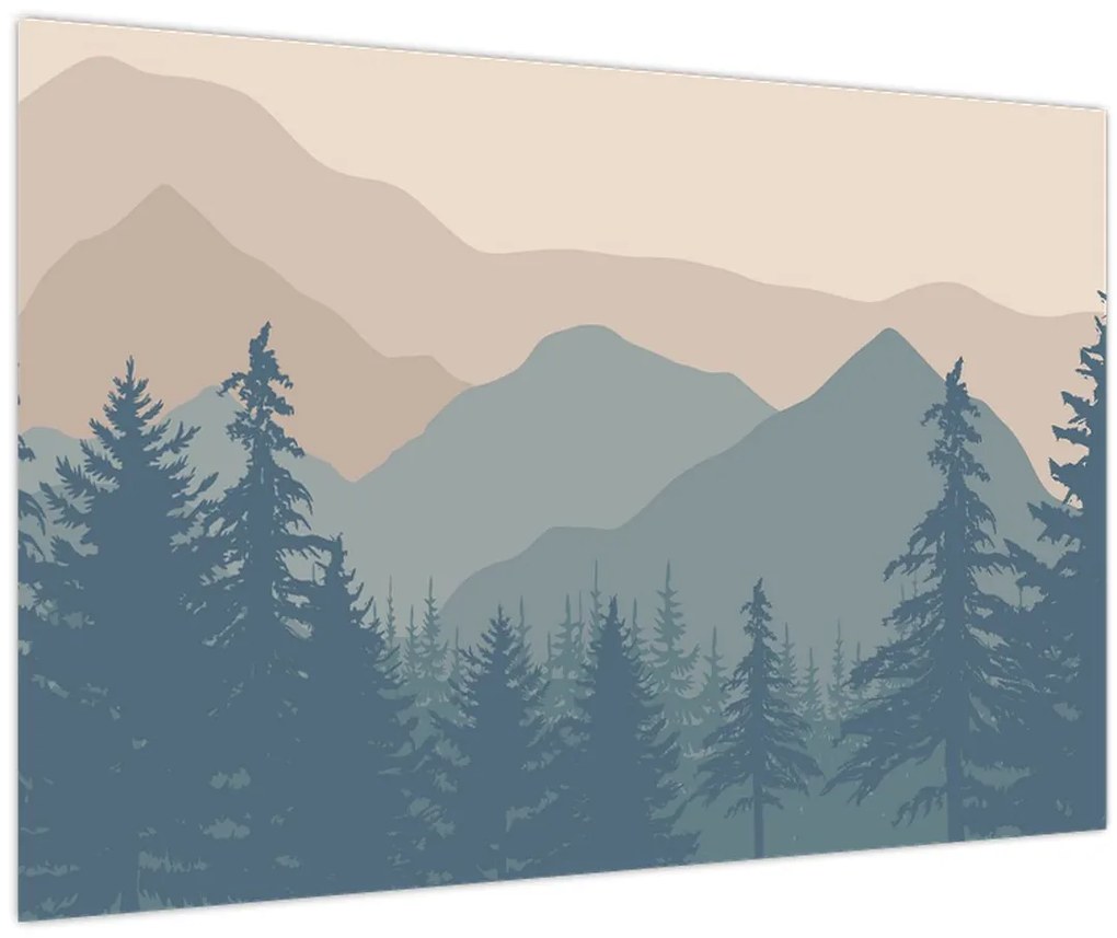 Kép - Türkiz hegység N⁰2 (90x60 cm)