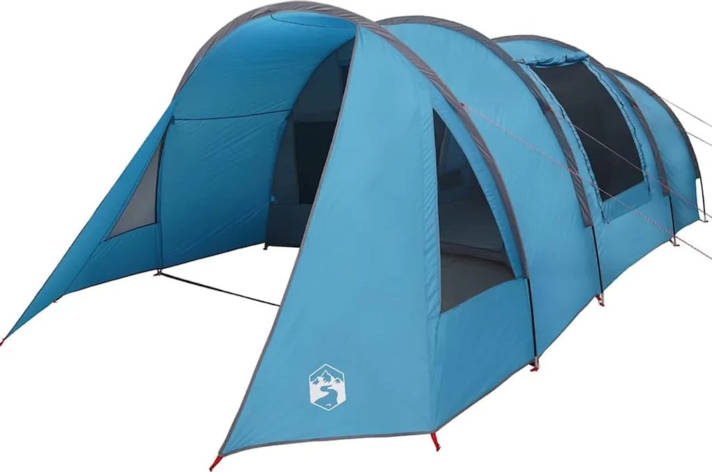 vidaXL Alagútsátor 4 fős tetővel Kék és Szürke 778 x 356 x 210 cm