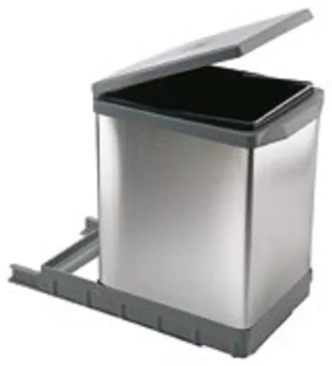 Hulladékgyüjtő Elletipi TOWER, ezüst, automata fedéllel, 17L