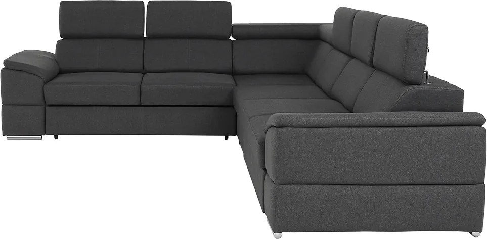 Sarok ülőgarnitúra, szürke, SEGORIA LUX