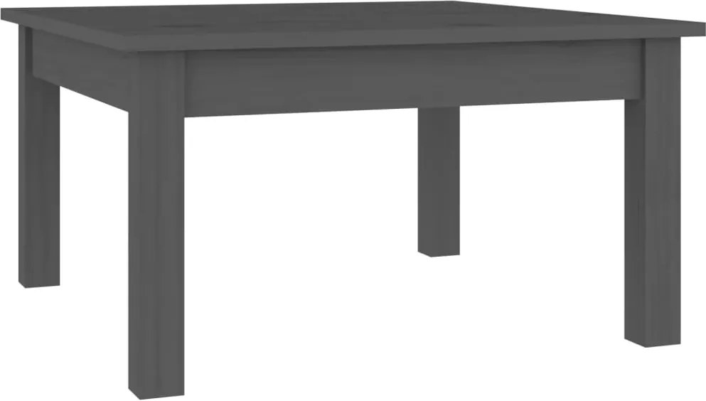 vidaXL szürke tömör fenyőfa dohányzóasztal 55 x 55 x 30 cm