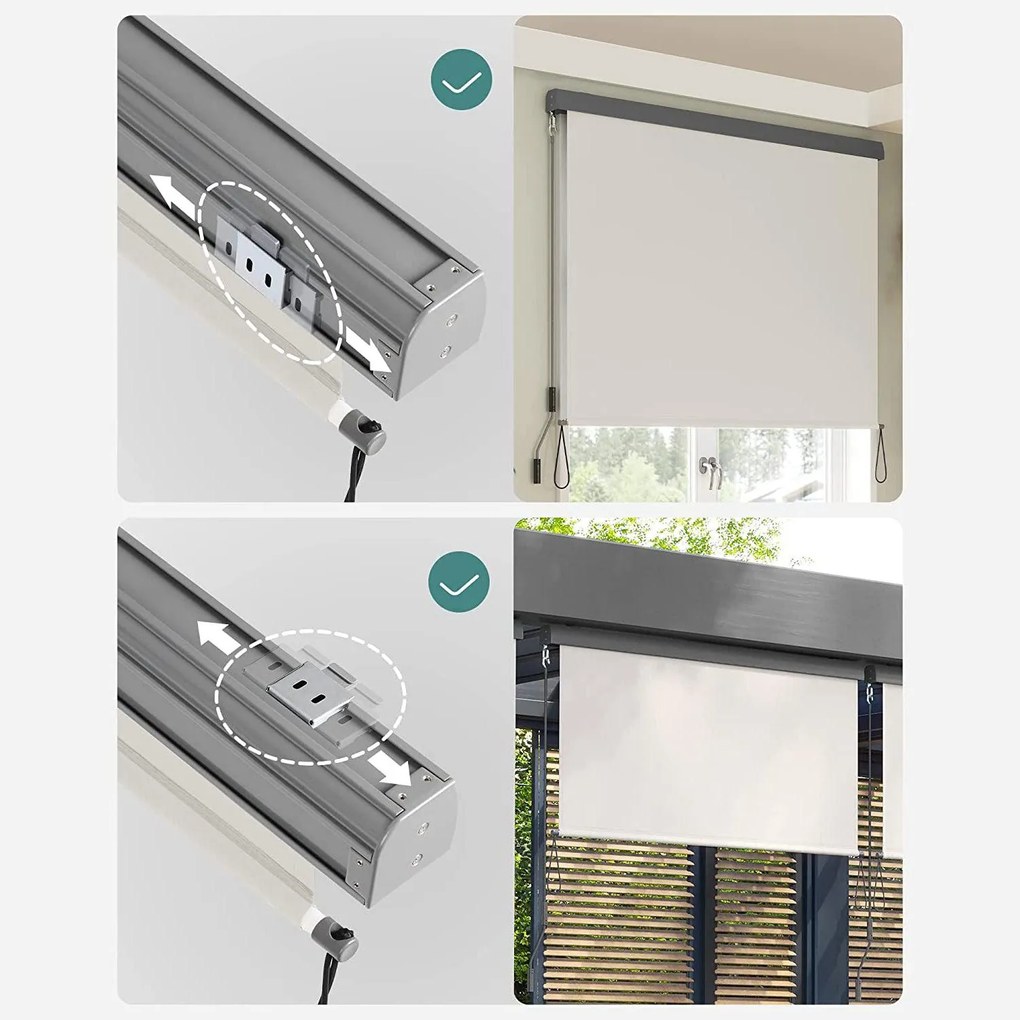 Függőleges napellenző 1,4 x 2,5 m (sz x m), bézs