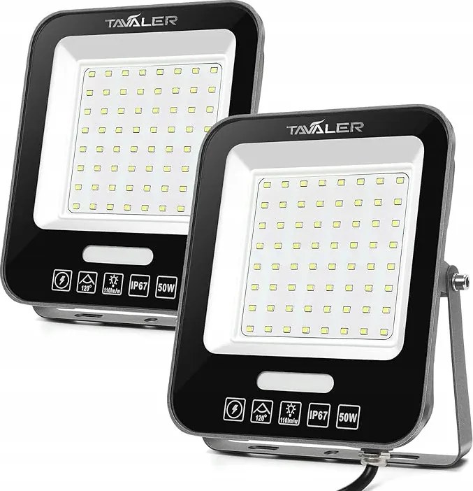 Kültéri Led reflektor 50 W, fényvető 5500 LM IP66 2 db-os szett