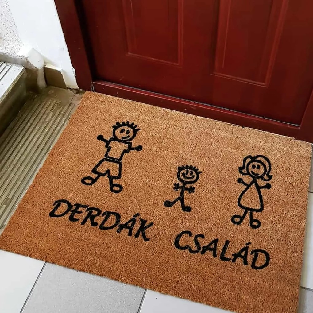 Itt lakik egy horgász vicces feliratos kókusz lábtörlő - több méretben (Válassz méretet: 60*40 cm, Válassz szállítási opciót: Normál szállítást kérek)