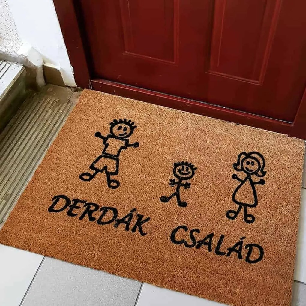 Itt lakik egy horgász vicces feliratos kókusz lábtörlő - több méretben (Válassz méretet: 60*90 cm, Válassz szállítási opciót: Extra szállítást kérek (