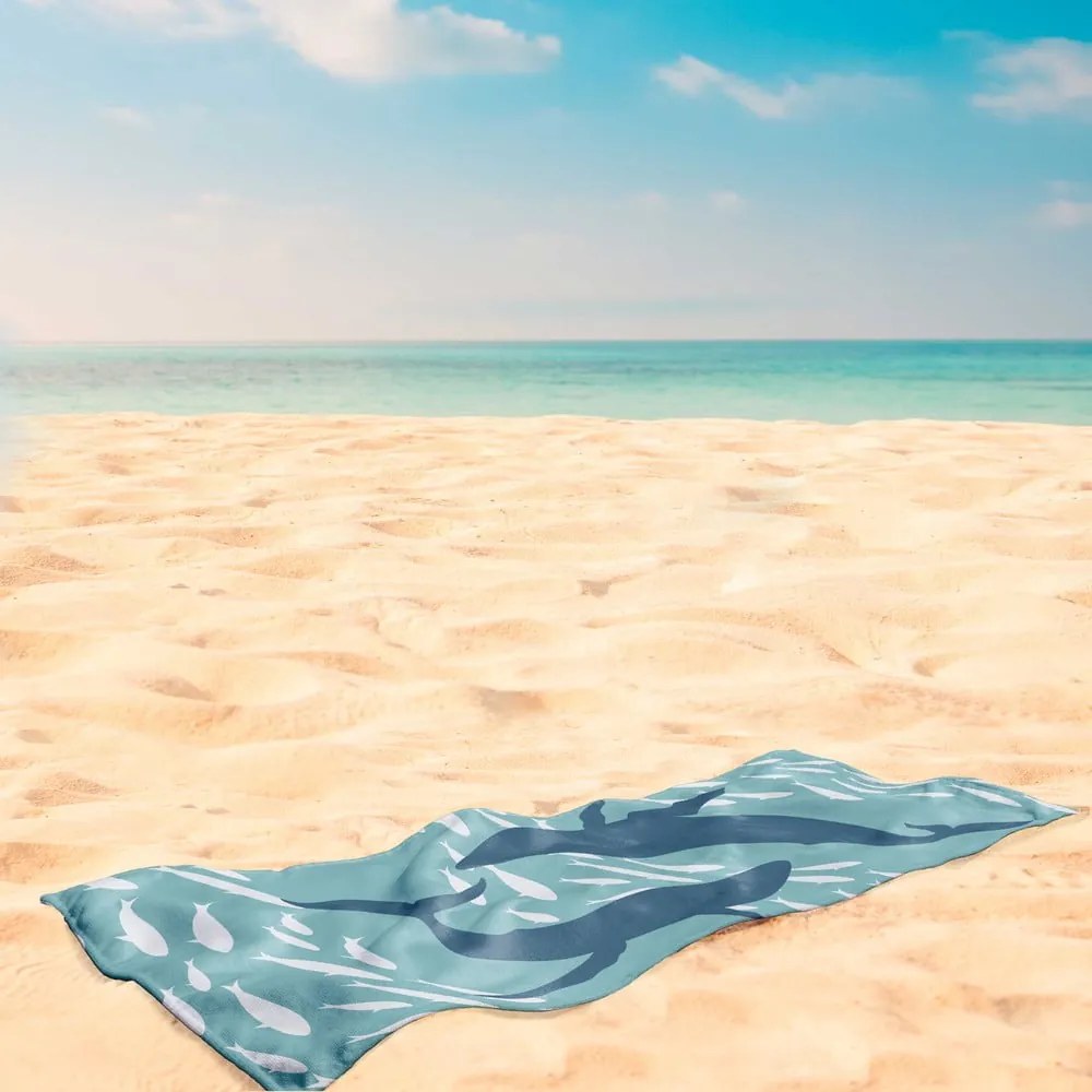 Kék strandtörölköző 90x180 cm Dolphin – DecoKing