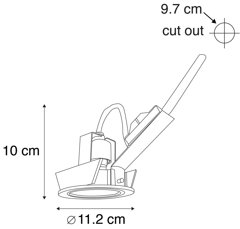 6 darabos modern, fekete, dönthető süllyesztett spotlámpa készlet AR70 - Cisco