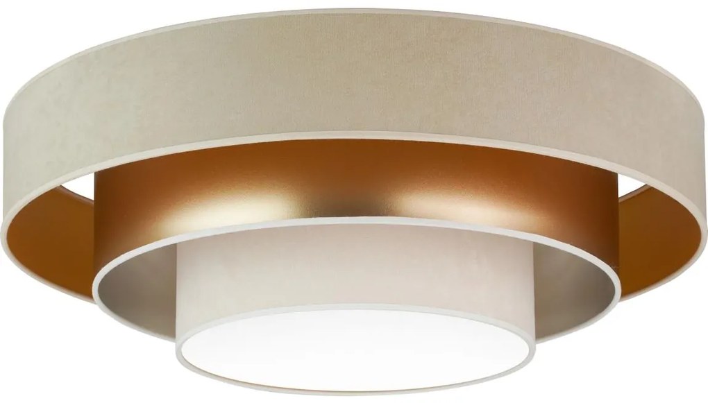 Duolla - LED Mennyezeti lámpa LUNETA LED/26W/230V átm. 60 cm 4000K bézs/arany