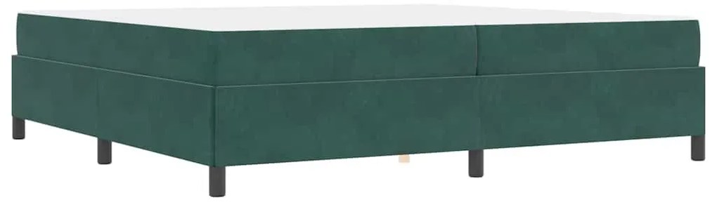 Ágykeret Sötétzöld és zöld és fehér 200 x 200 cm Bársony