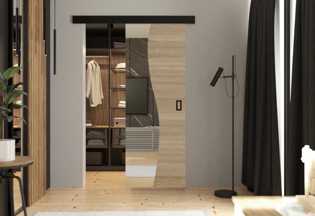 FALENA 80 tolóajtó, 80x205, fekete