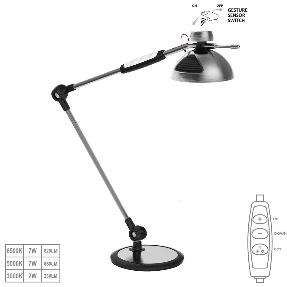 Prezent AMSTERDAM 31211 Asztali lámpa 1x9W/LED 510lm IP20