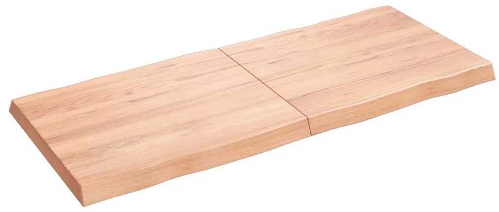 világosbarna kezelt tömör asztallap 140x60x(2-6) cm