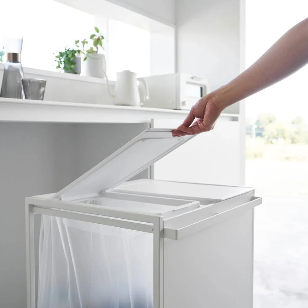 Fehér fém szelektív szemetes Tower – YAMAZAKI