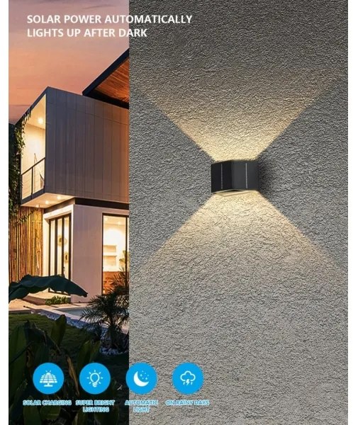 Brilagi - LED Napelemes fali lámpa SOLAR CUBE LED/2W/3,2V 1300 mAh IP54