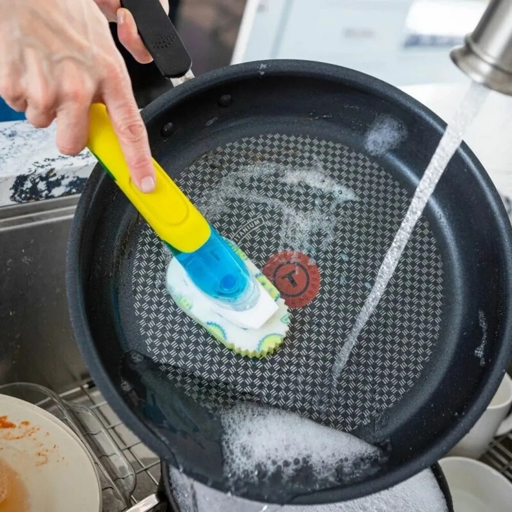 Scrub Daddy Dish Daddy mosogatószivacs, fogantyúval és mosogatószer-adagolóval