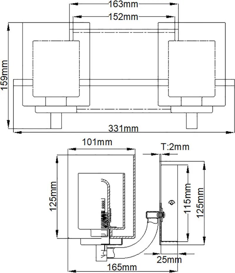 Quoizel Kolt QZ-KOLT2-PC-BATH Fali lámpa 2x3.5W/G9 IP44