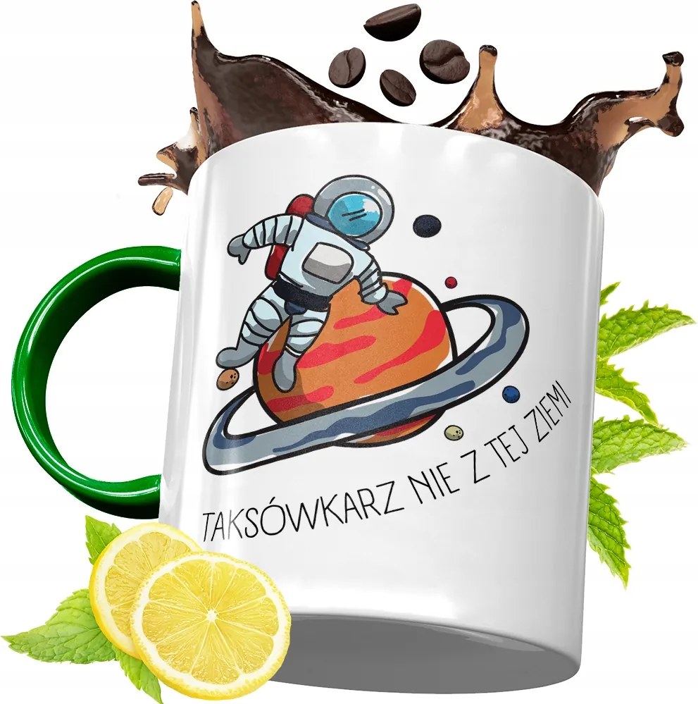 Zöld Bögre Taxisofőrnek Születésnapra Ajándék fényképes nyomtatással