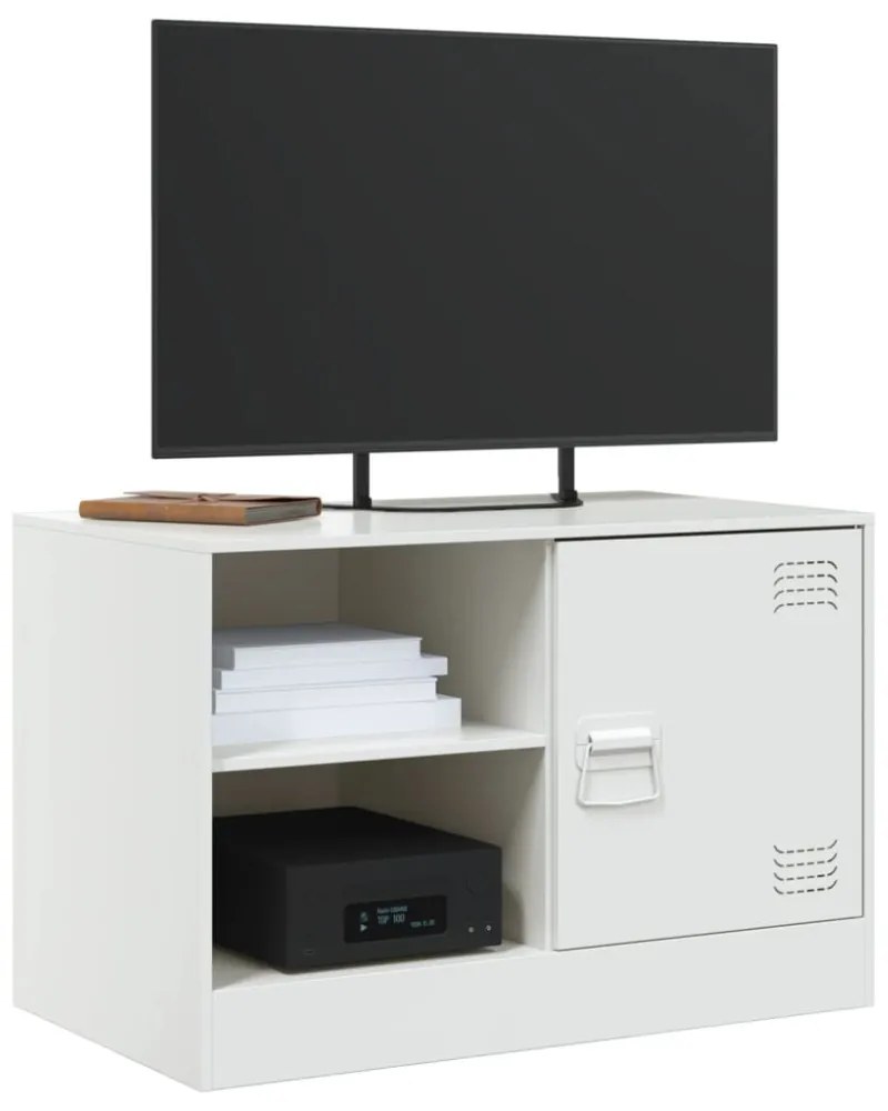 2 db fehér acél TV-szekrény 67 x 39 x 44 cm