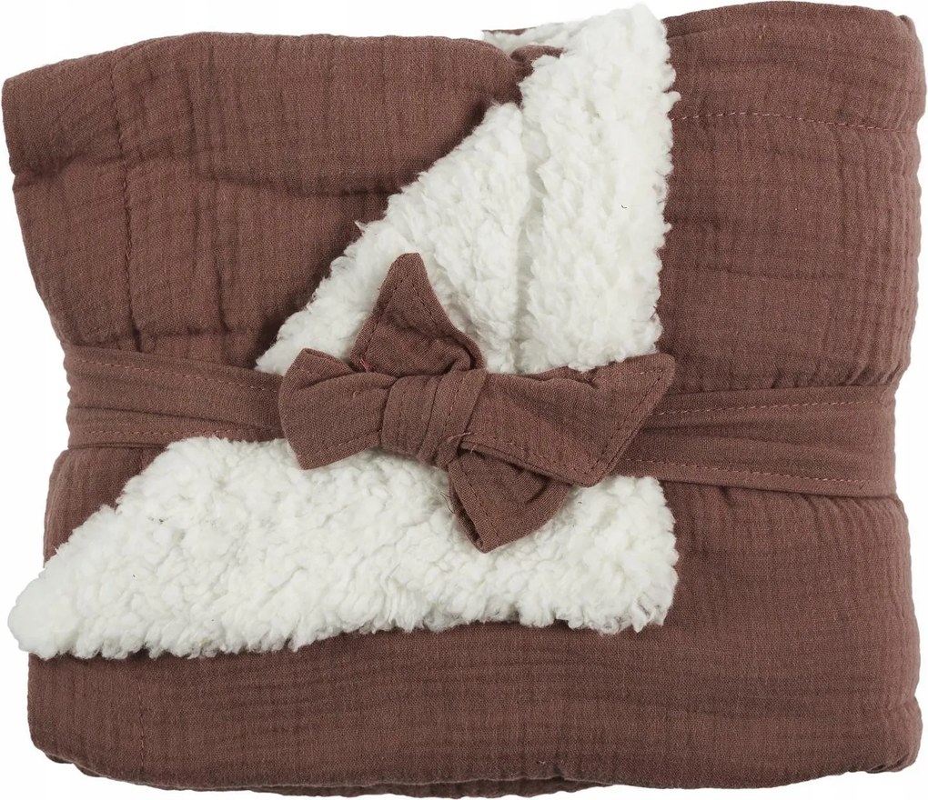 Bébi Takaró 100x70 cm rózsaszín pamut és poliészter