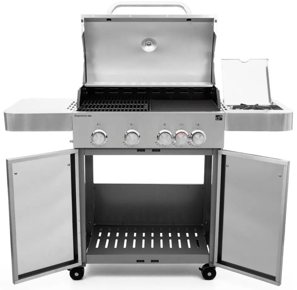 G21 Argentina BBQ Premium Line gázgrill, 5 égőfej + ajándék nyomáscsökkentő