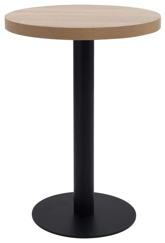 Világosbarna MDF bisztróasztal 60 cm