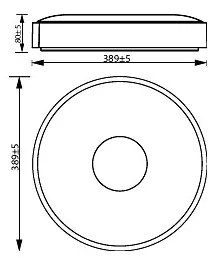 Philips COINER LED 24W 230V 2700K fekete dimmelhető mennyezeti lámpa