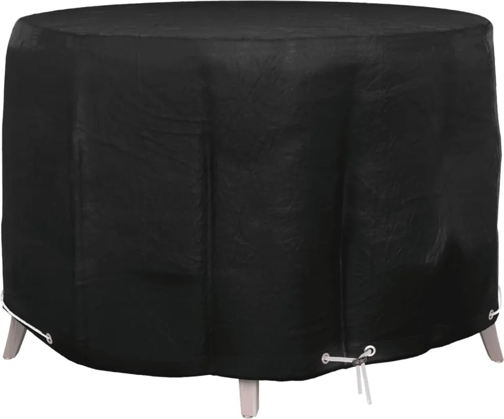 vidaXL kerek kerti bútorhuzat 6 fűzőlyukkal Ø125 x 75 cm