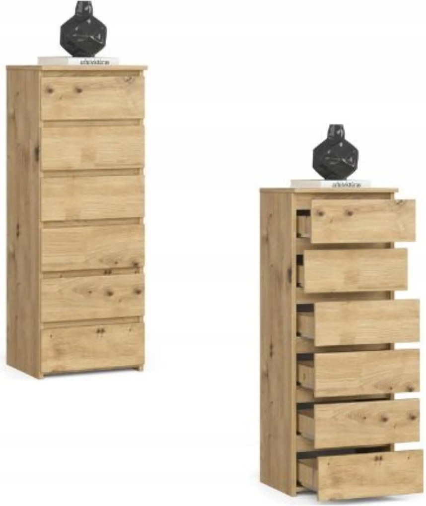 Komód szekrény 40 cm CL6 6 fiókos artisan Akd