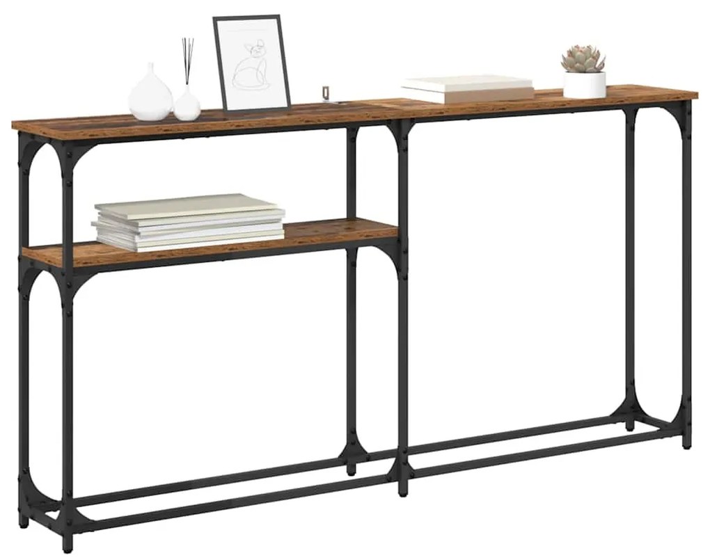 Konzolasztal Régi fa 145x22.5x75cm Faanyag