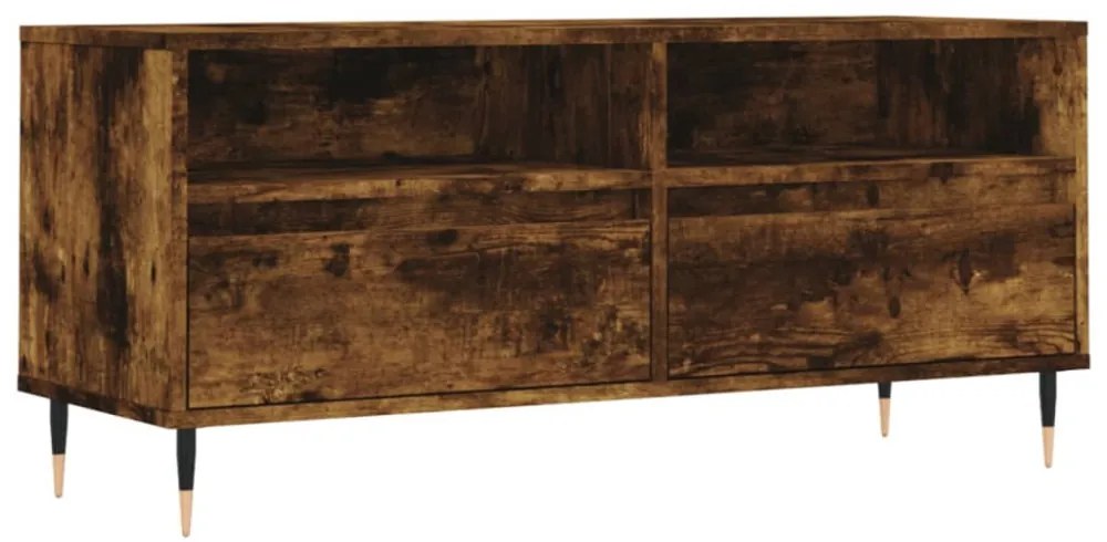 füstös tölgy színű szerelt fa TV-szekrény 100x34,5x44,5 cm