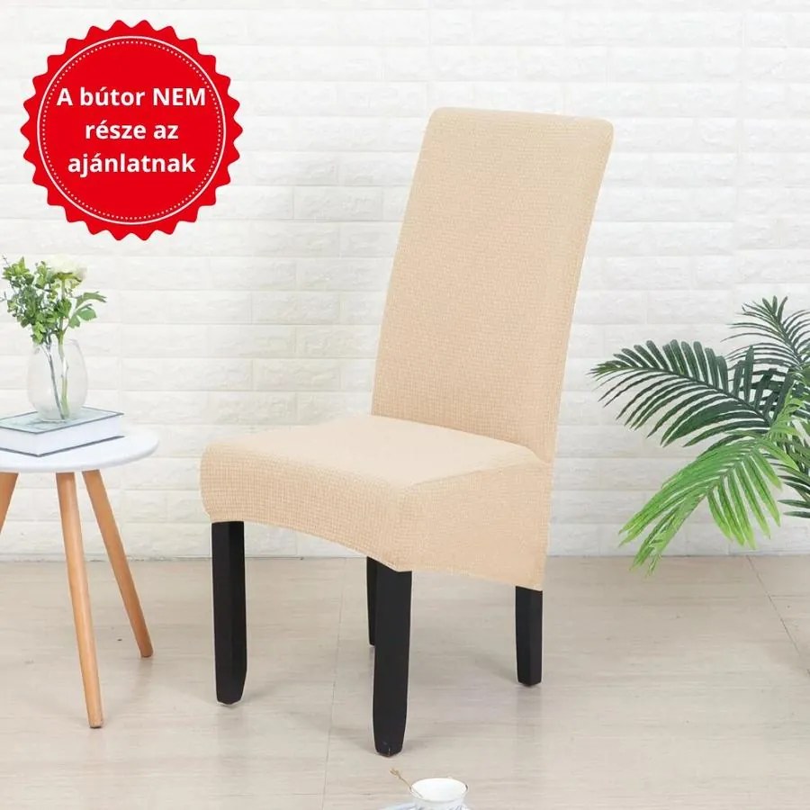 Magastámlás, hosszú székhuzat (enyhén vízlepergető, rugalmas, mosható, bézs)